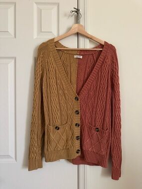 🐌FOR LOVE AND LEMONS DUOCHROME KNITWEAR CARDIGAN WITH POCKETS🐌